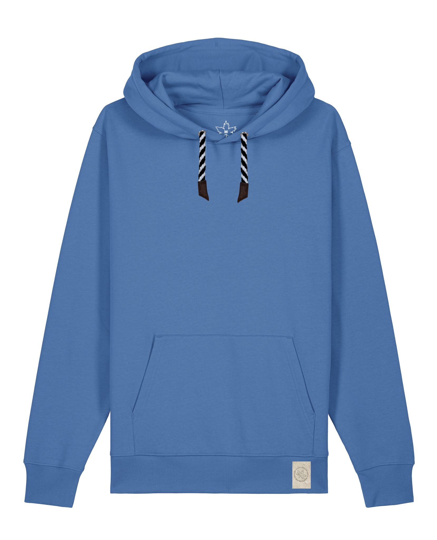 bio-unisex-medium fit-hoodie-basic-stsu177-hortensie-sw kordel-front