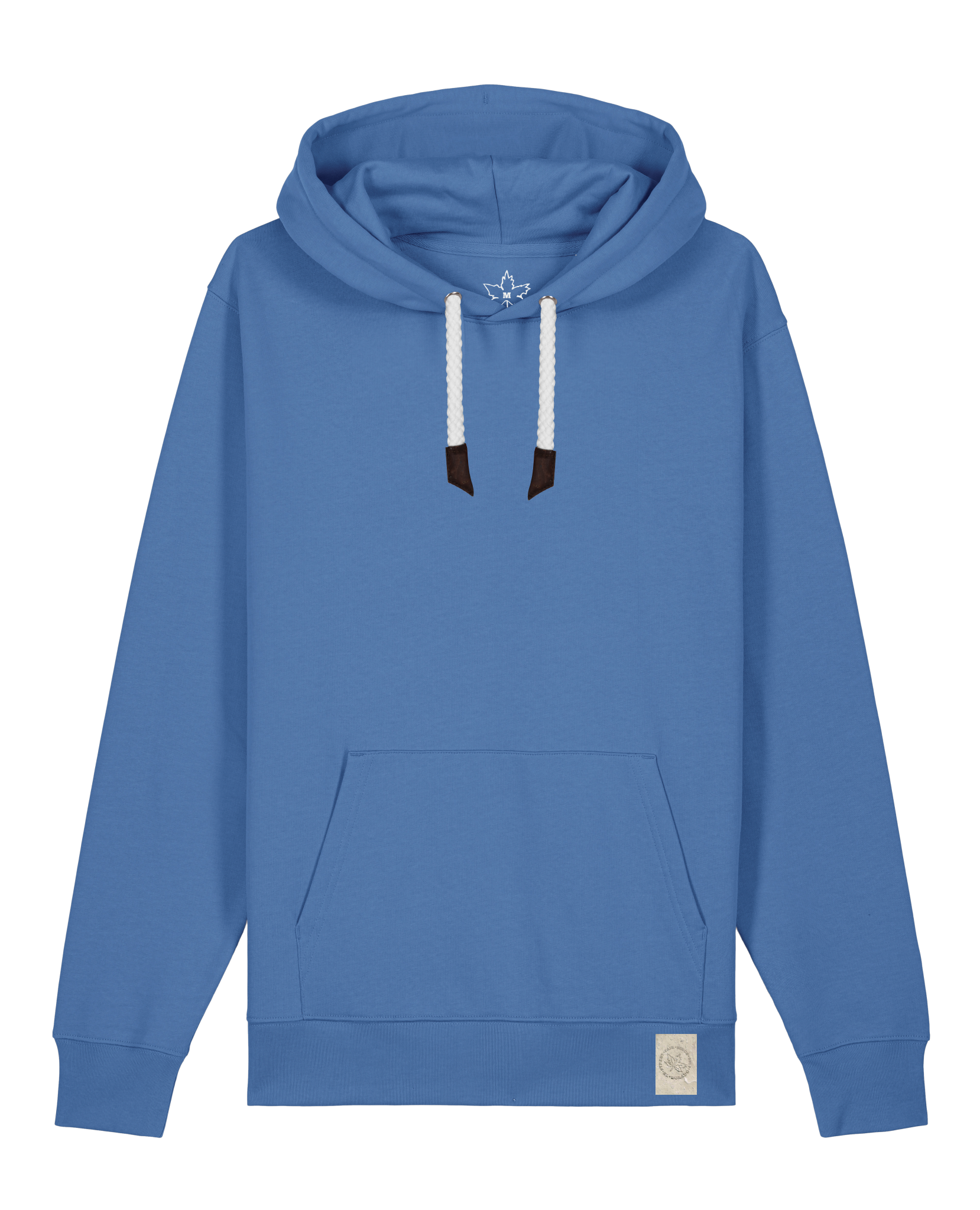 bio-unisex-medium fit-hoodie-basic-stsu177-hortensie-weiße kordel-front