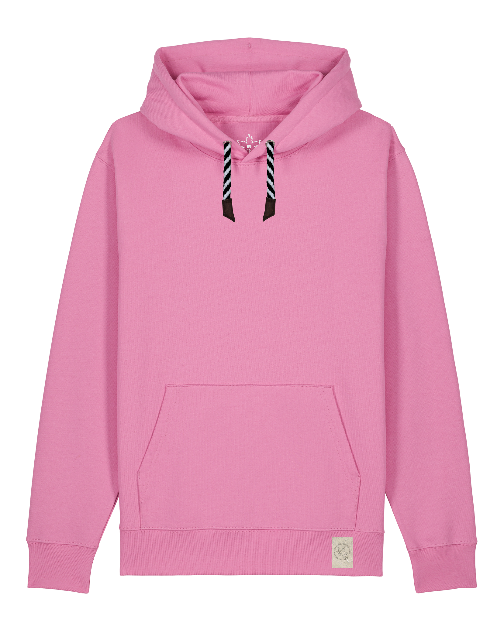 bio-unisex-medium fit-hoodie-basic-stsu177-kaugummi-sw kordel-front