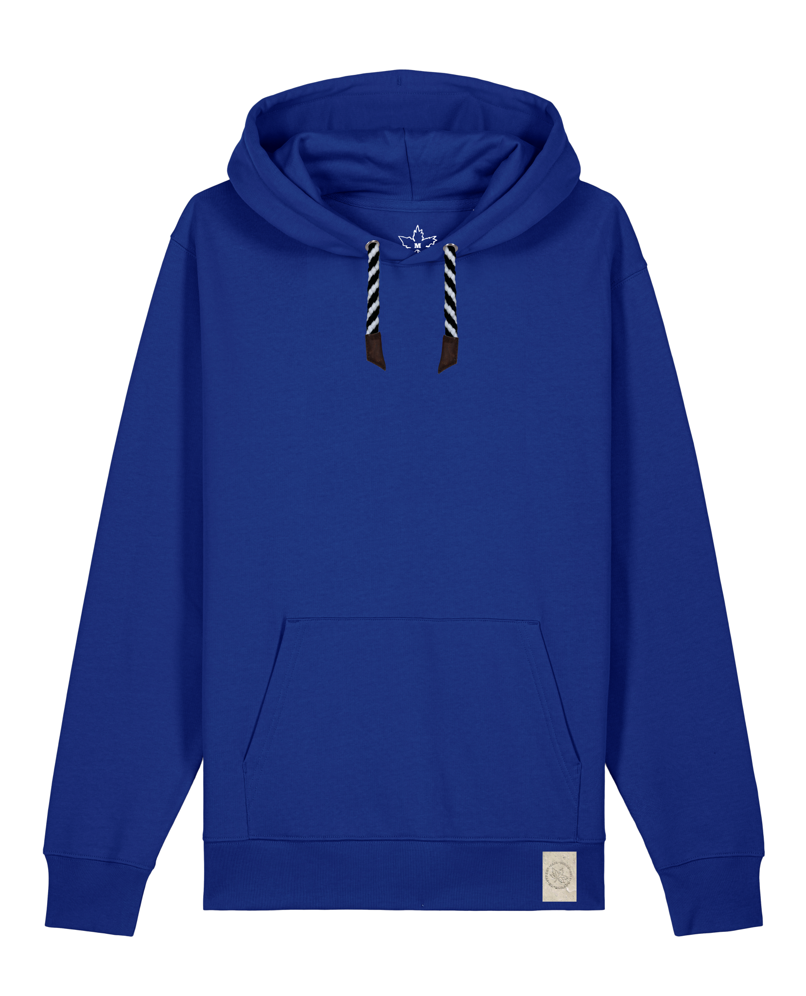 bio-unisex-medium fit-hoodie-basic-stsu177-kornblume-sw kordel-front