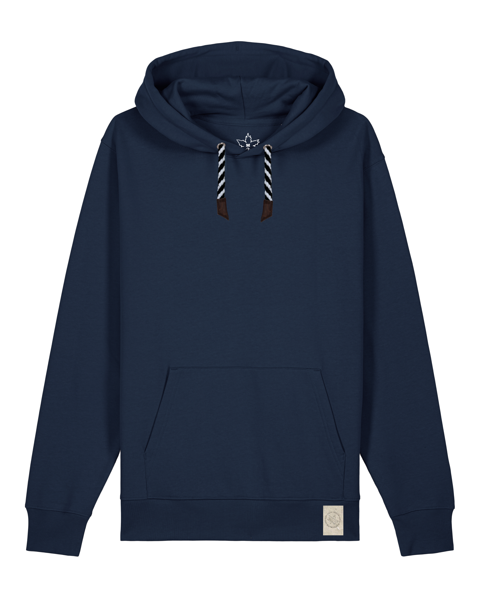 bio-unisex-medium fit-hoodie-basic-stsu177-marine-sw kordel-front