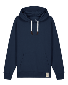 bio-unisex-medium fit-hoodie-basic-stsu177-marine-weiße kordel-front