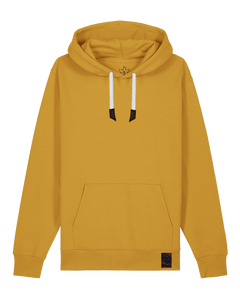 bio-unisex-medium fit-hoodie-basic-stsu177-senf-weiße kordel-front