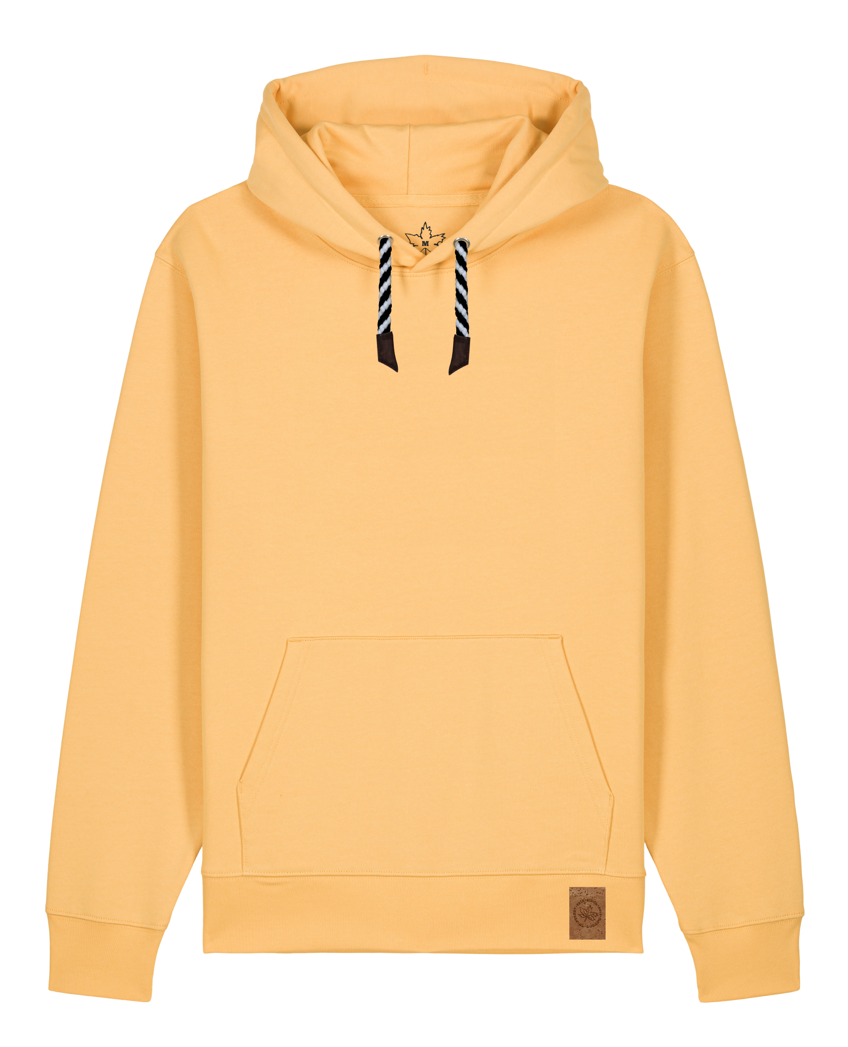 bio-unisex-medium fit-hoodie-basic-stsu177-senfkorn-sw kordel-front