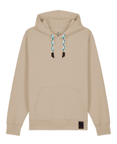 bio-unisex-medium fit-hoodie-basic-stsu177-treibsand-blaue kordel-front