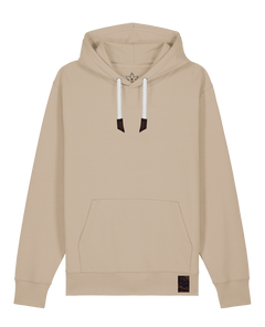 bio-unisex-medium fit-hoodie-basic-stsu177-treibsand-weiße kordel-front