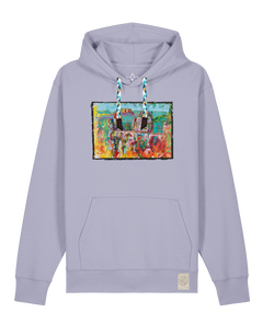 bio-unisex-medium fit-hoodie-bastei-stsu177-lavender-blaue kordel-front