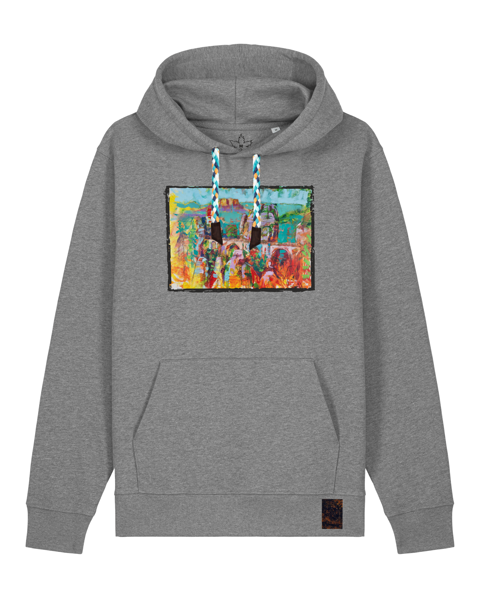 bio-unisex-medium fit-hoodie-bastei-stsu177-opossum-blaue kordel-front