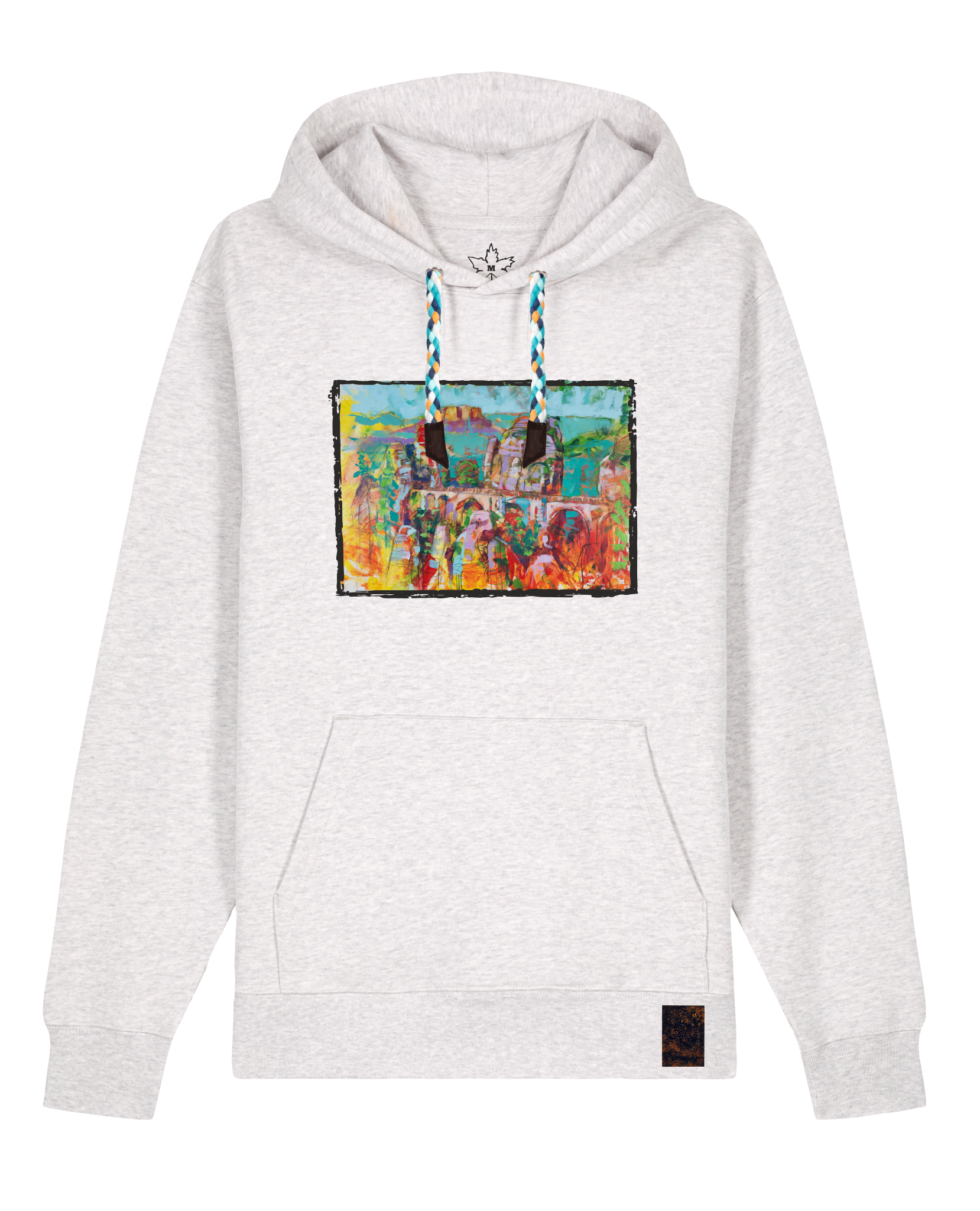 bio-unisex-medium fit-hoodie-bastei-stsu177-rennmaus-blaue kordel-front