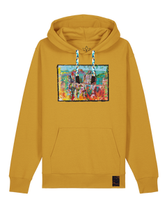 bio-unisex-medium fit-hoodie-bastei-stsu177-senf-blaue kordel-front