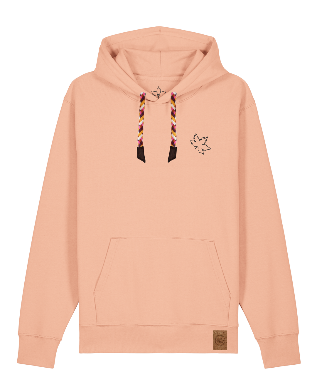 bio-unisex-medium fit-hoodie-be like flowers (backprint)-stsu177-agyptische keramik-rote kordel-front