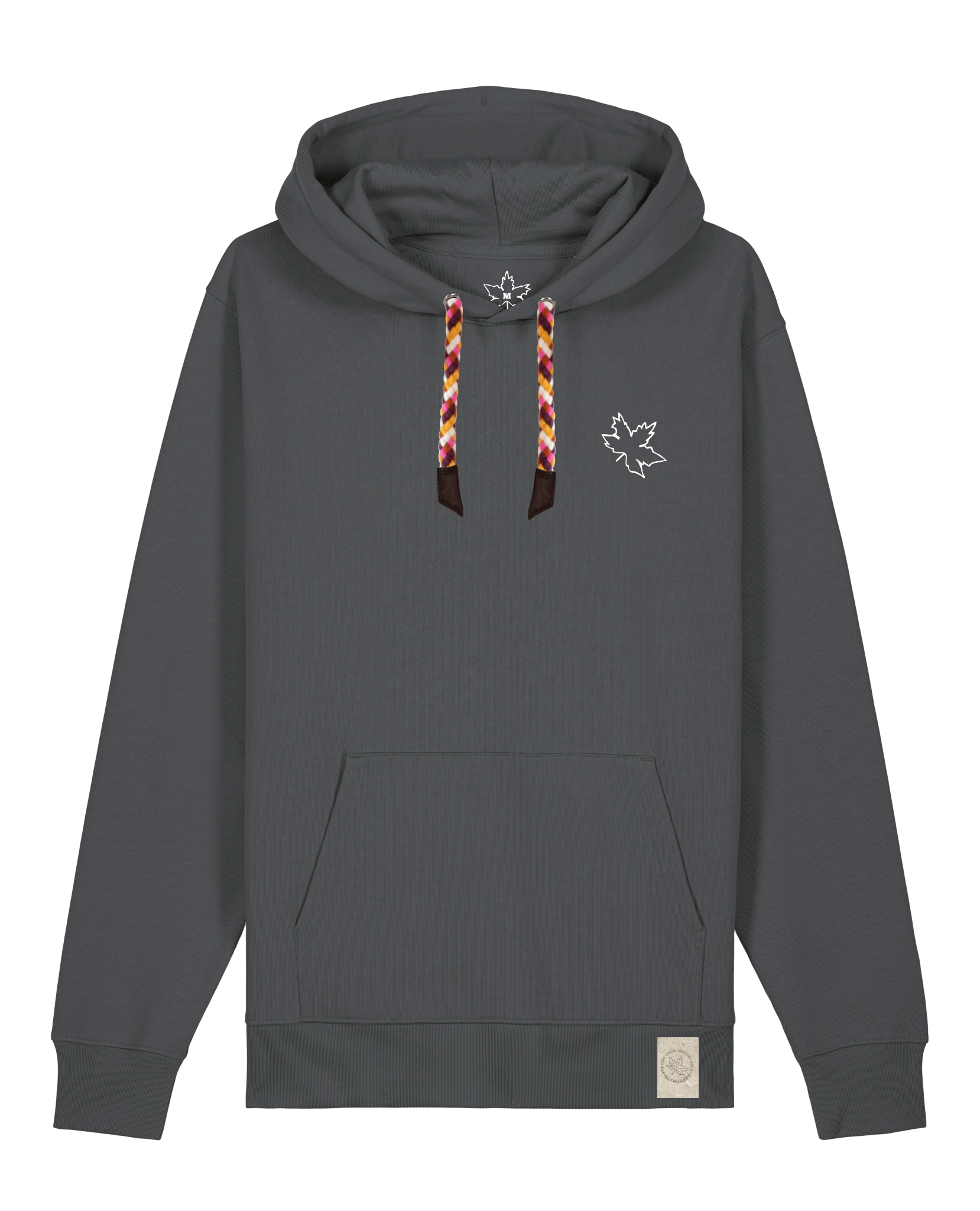 bio-unisex-medium fit-hoodie-be like flowers (backprint)-stsu177-eisen-rote kordel-front