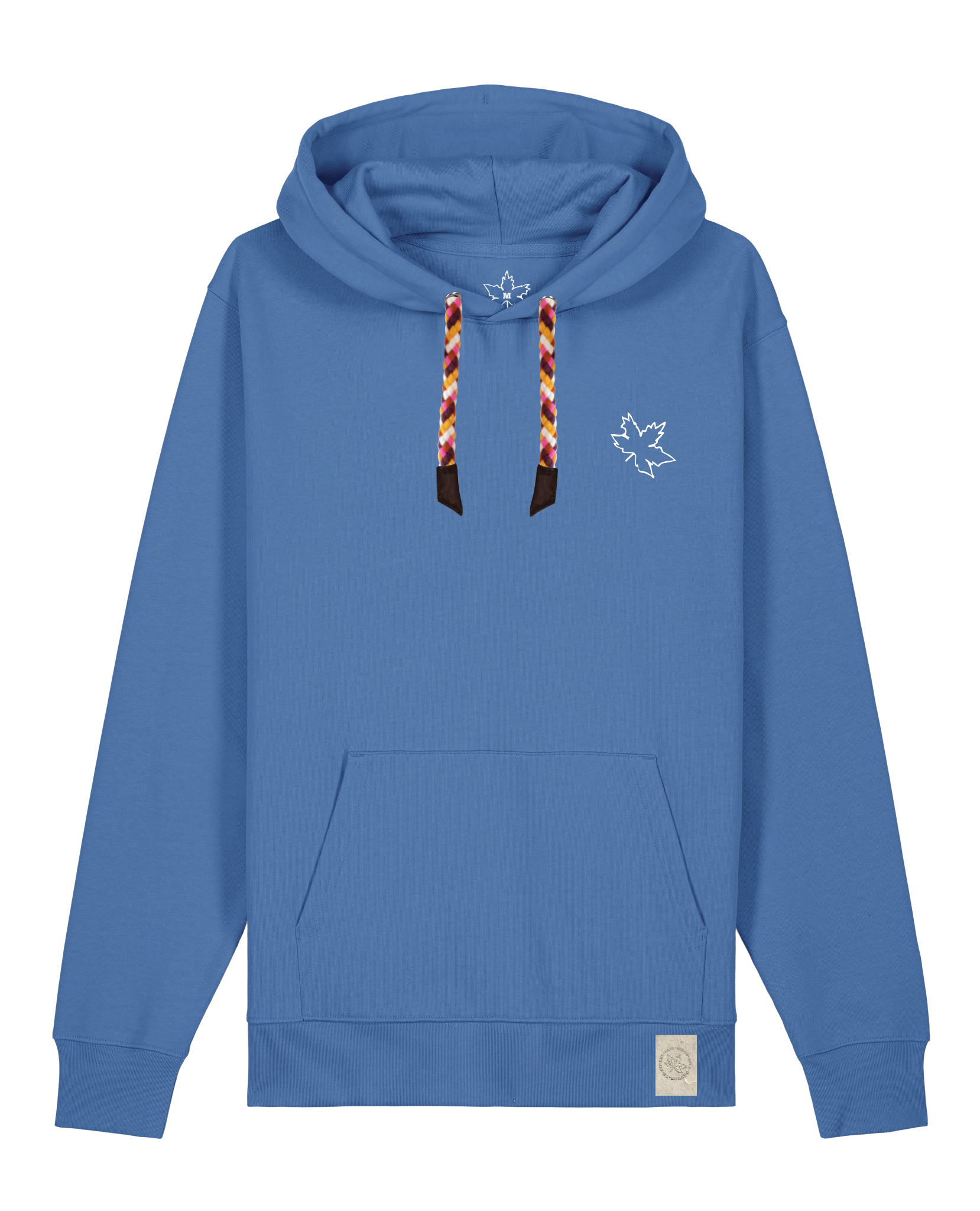 bio-unisex-medium fit-hoodie-be like flowers (backprint)-stsu177-hortensie-rote kordel-front