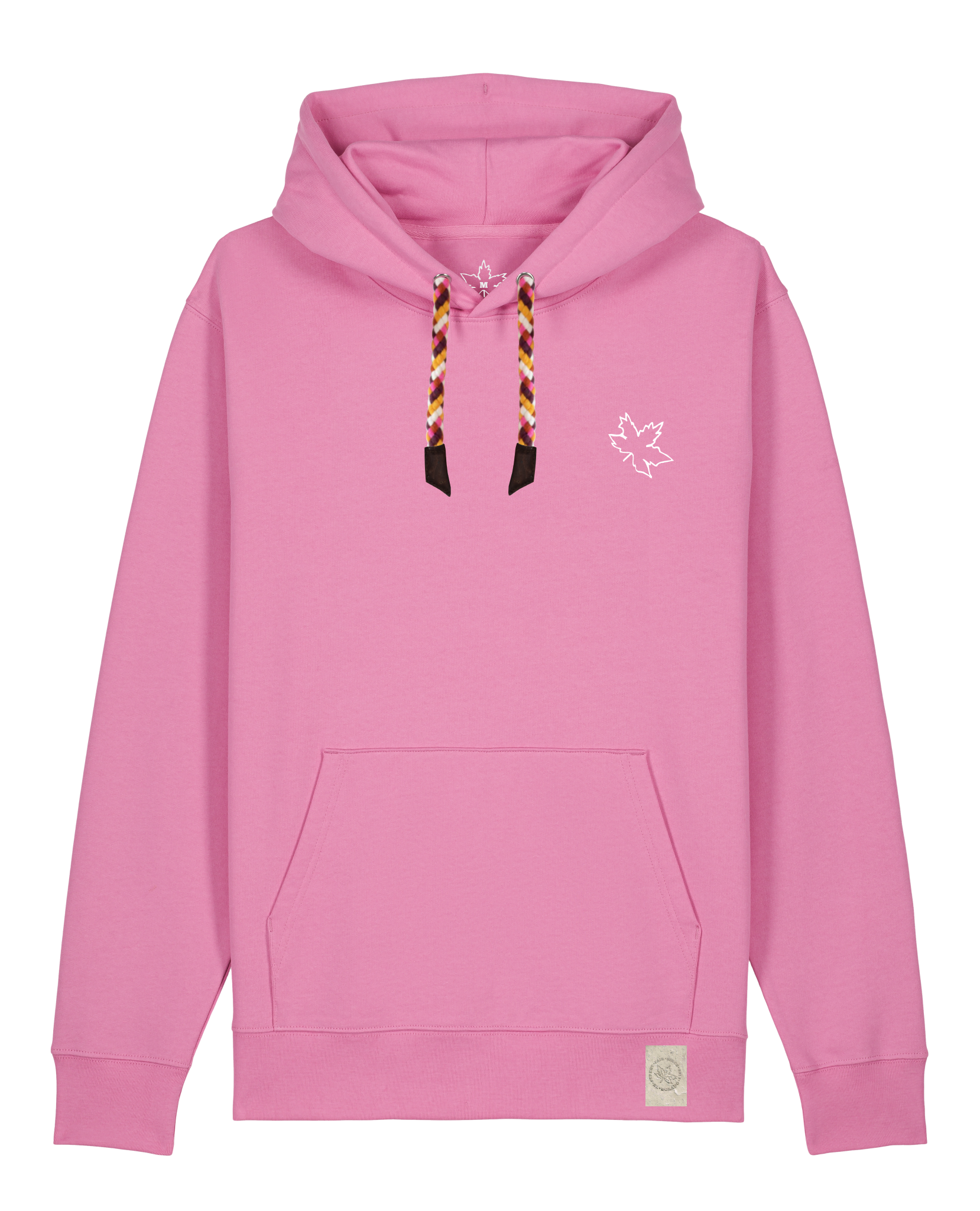 bio-unisex-medium fit-hoodie-be like flowers (backprint)-stsu177-kaugummi-rote kordel-front