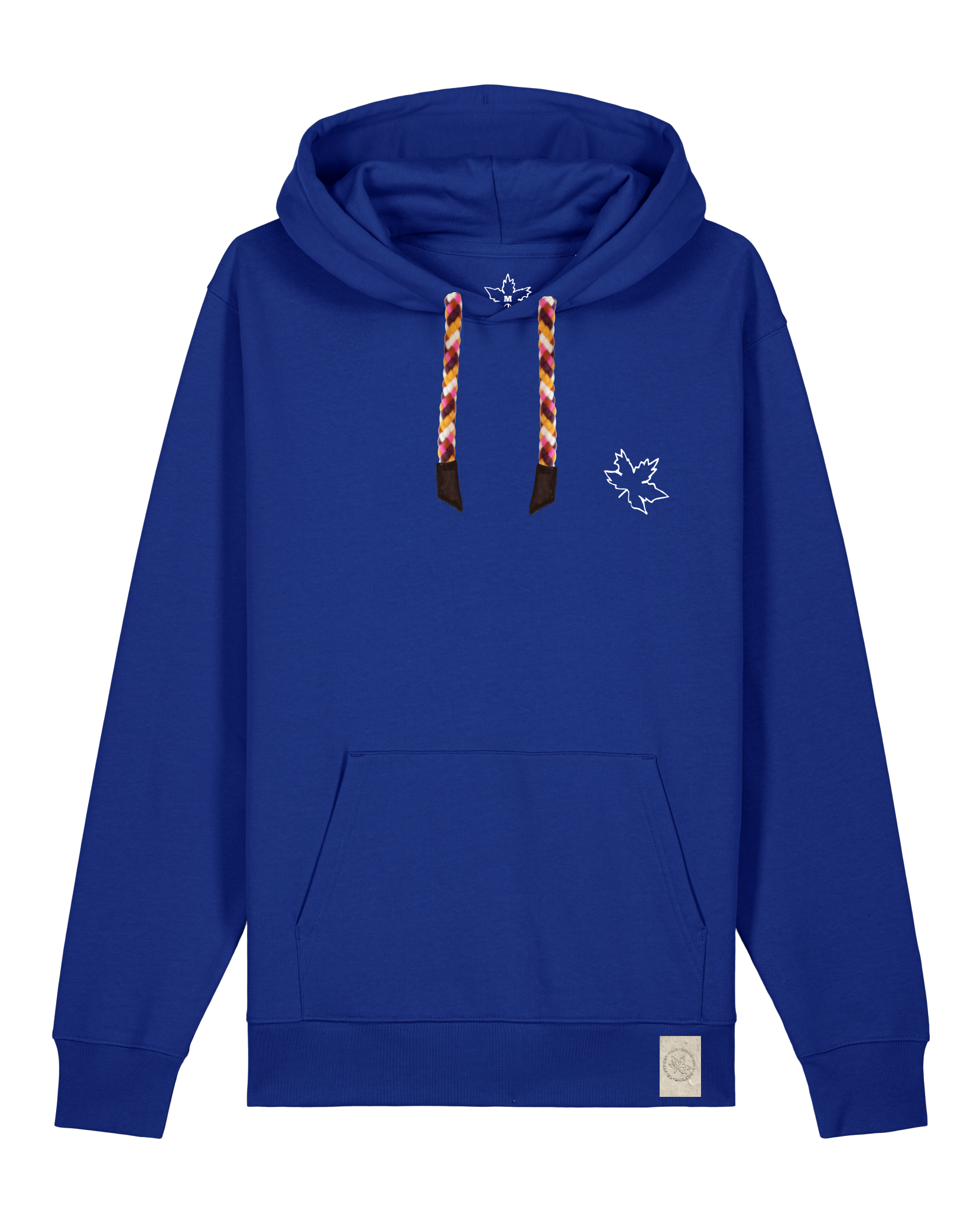 bio-unisex-medium fit-hoodie-be like flowers (backprint)-stsu177-kornblume-rote kordel-front