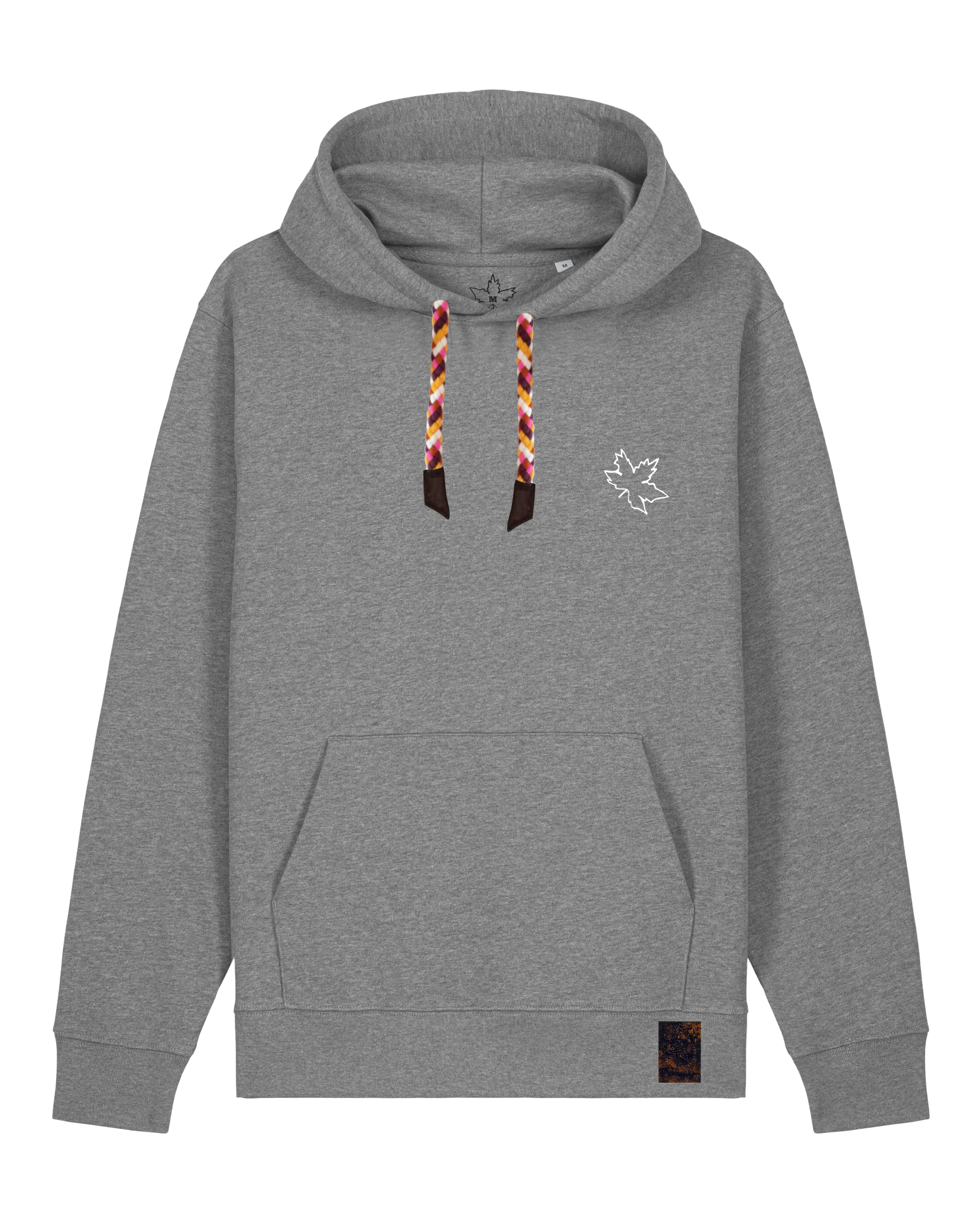 bio-unisex-medium fit-hoodie-be like flowers (backprint)-stsu177-opossum-rote kordel-front