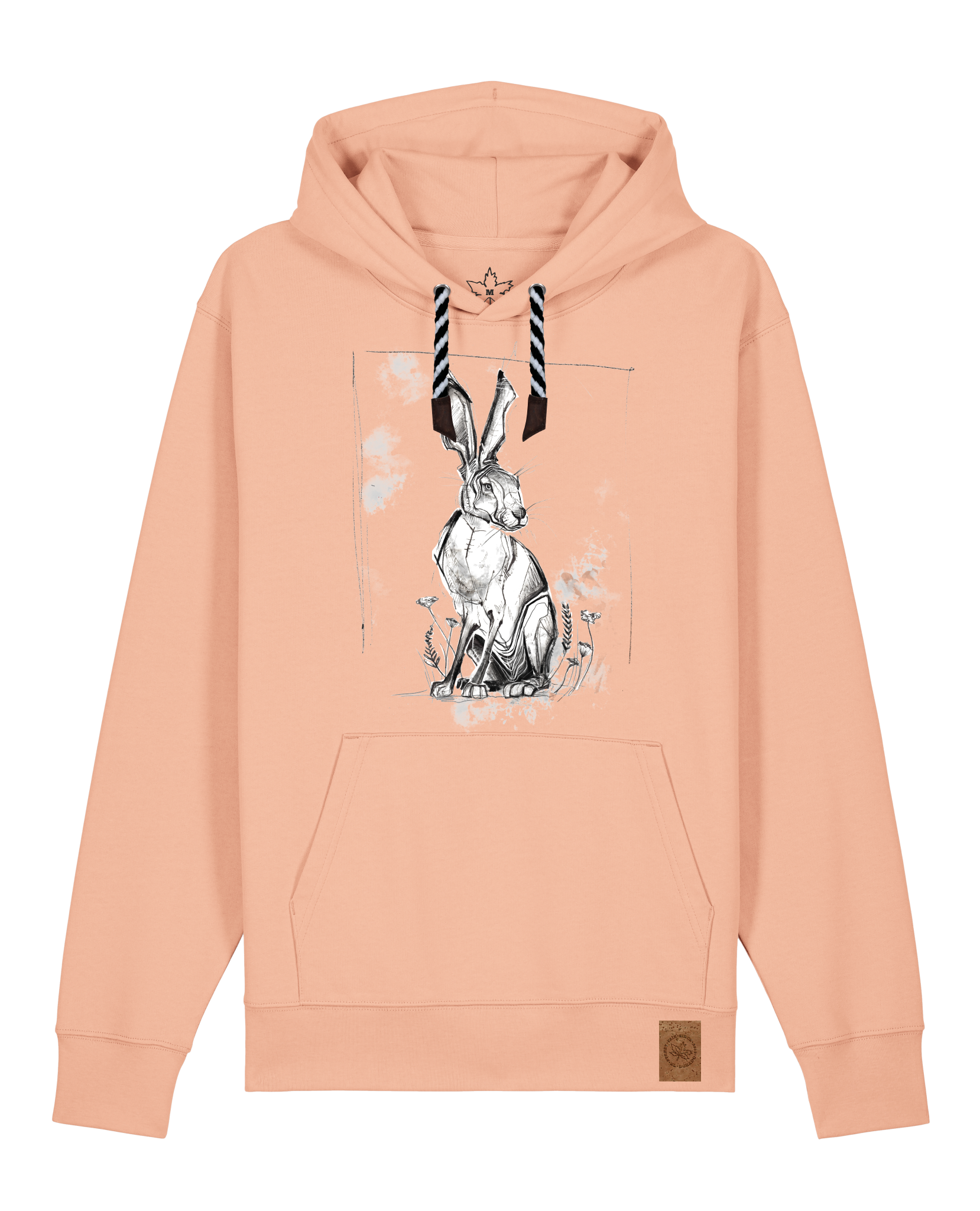 bio-unisex-medium fit-hoodie-carrot hunter-stsu177-agyptische keramik-sw kordel-front