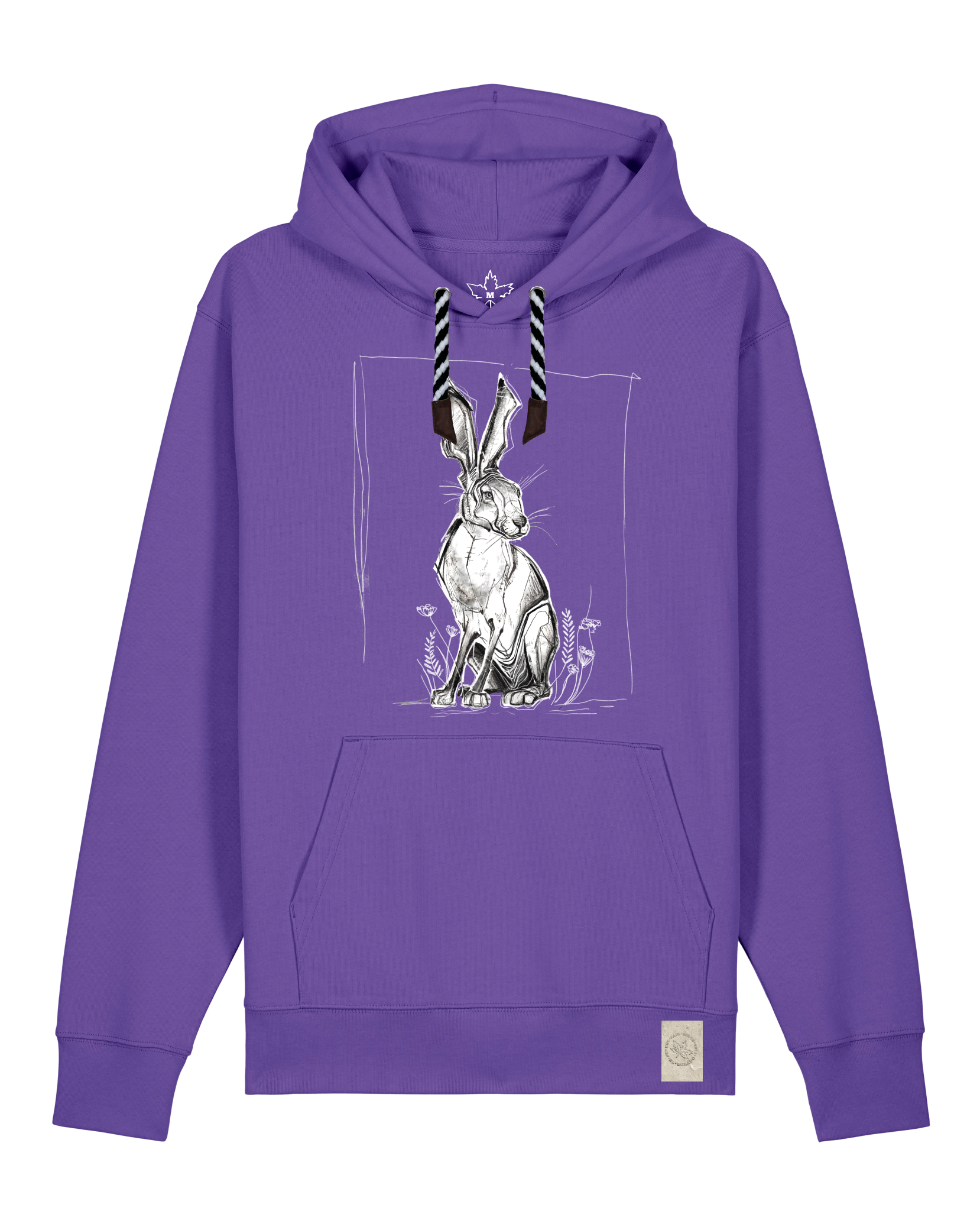 bio-unisex-medium fit-hoodie-carrot hunter-stsu177-blaukraut-sw kordel-front