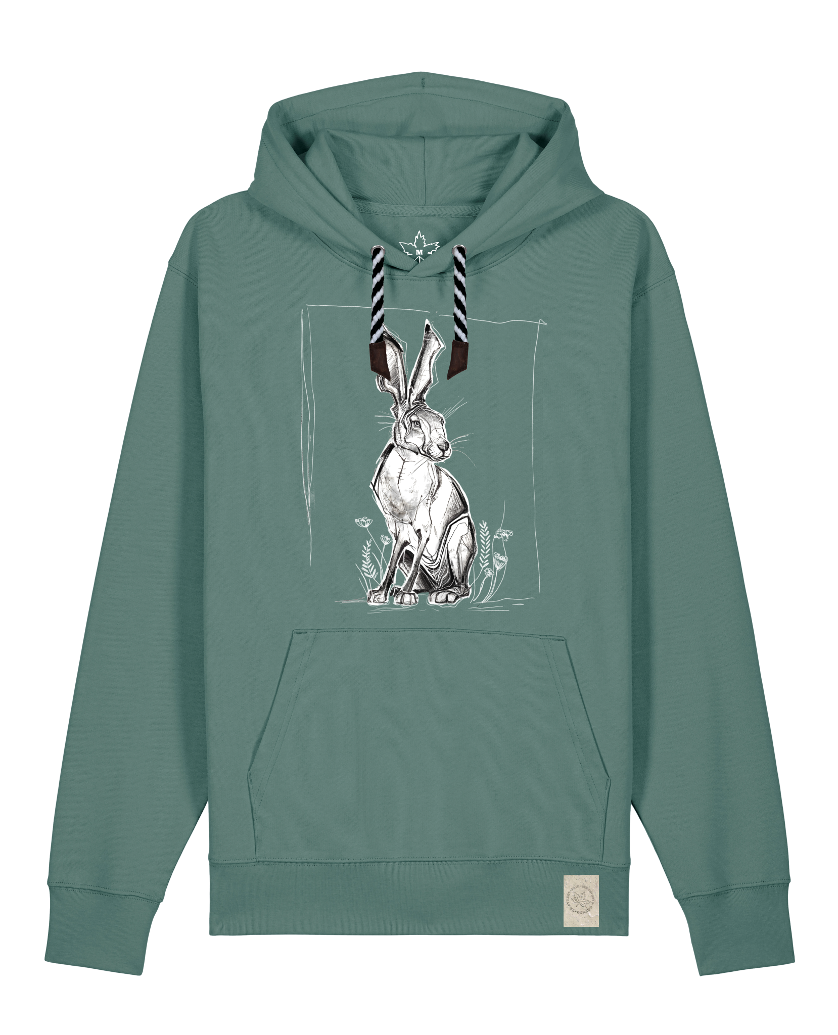 bio-unisex-medium fit-hoodie-carrot hunter-stsu177-blautanne-sw kordel-front