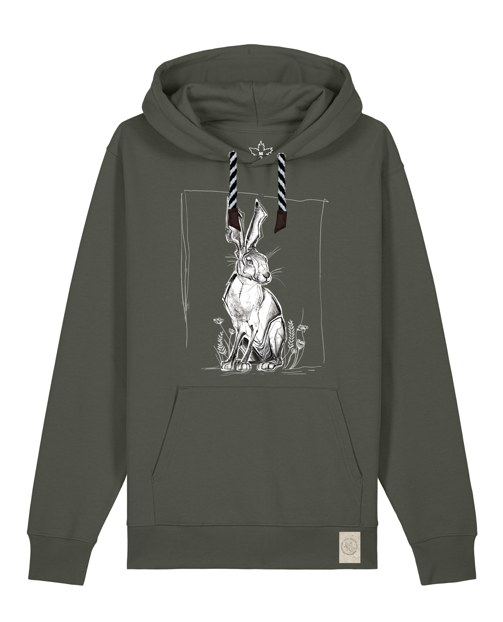 bio-unisex-medium fit-hoodie-carrot hunter-stsu177-grunkohl-sw kordel-front