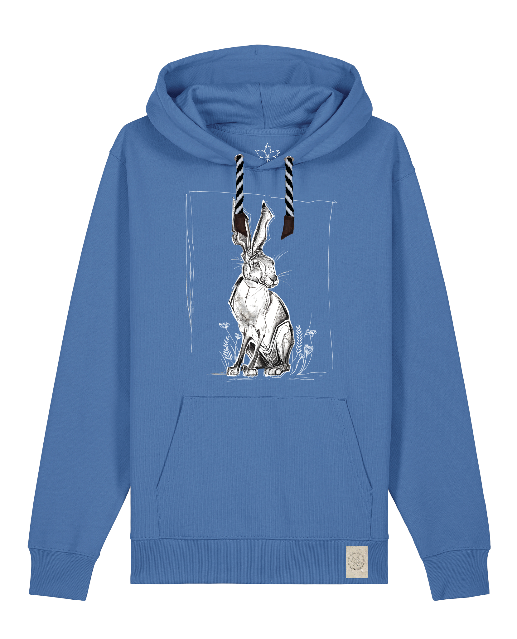 bio-unisex-medium fit-hoodie-carrot hunter-stsu177-hortensie-sw kordel-front