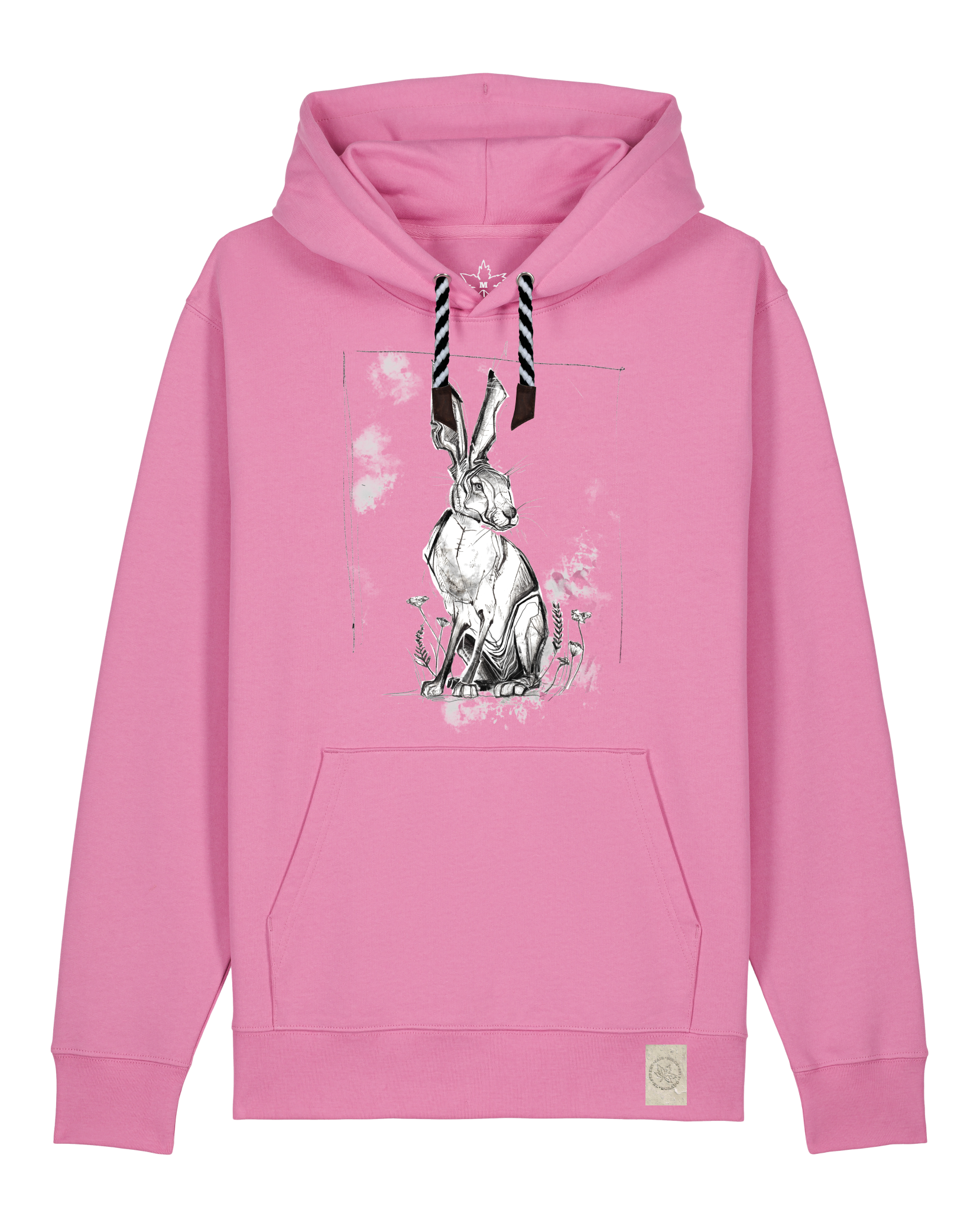 bio-unisex-medium fit-hoodie-carrot hunter-stsu177-kaugummi-sw kordel-front