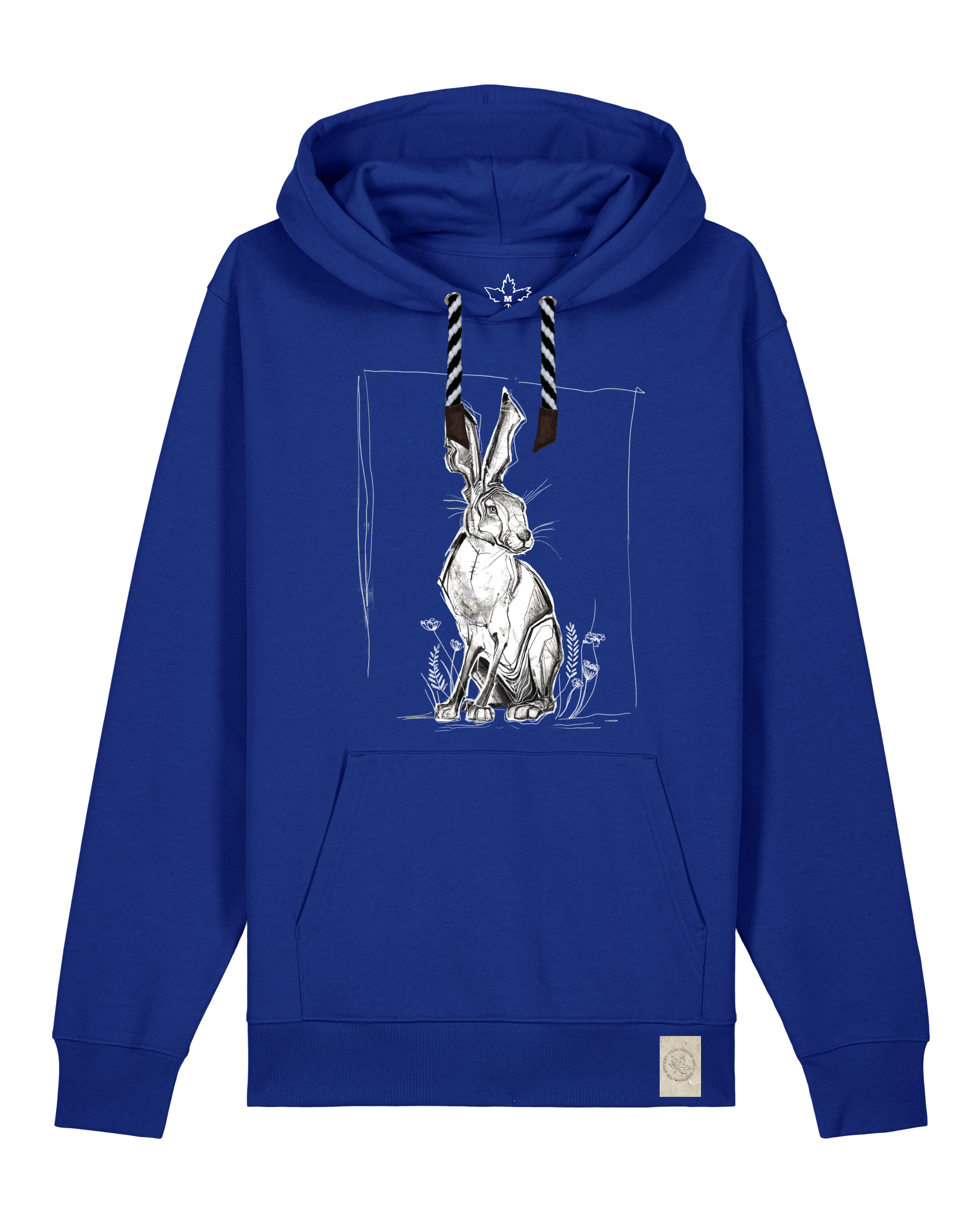 bio-unisex-medium fit-hoodie-carrot hunter-stsu177-kornblume-sw kordel-front
