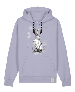 bio-unisex-medium fit-hoodie-carrot hunter-stsu177-lavender-sw kordel-front