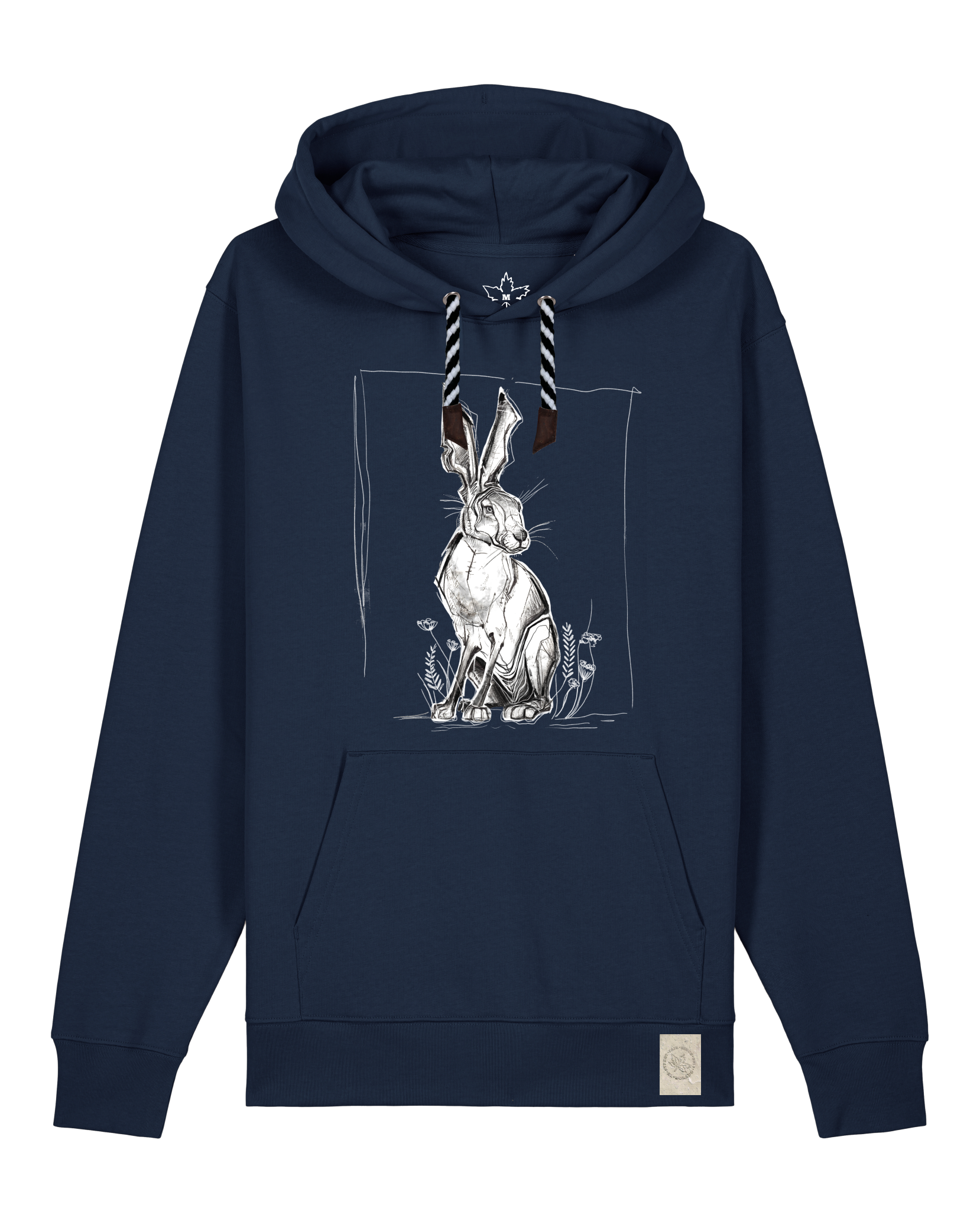 bio-unisex-medium fit-hoodie-carrot hunter-stsu177-marine-sw kordel-front