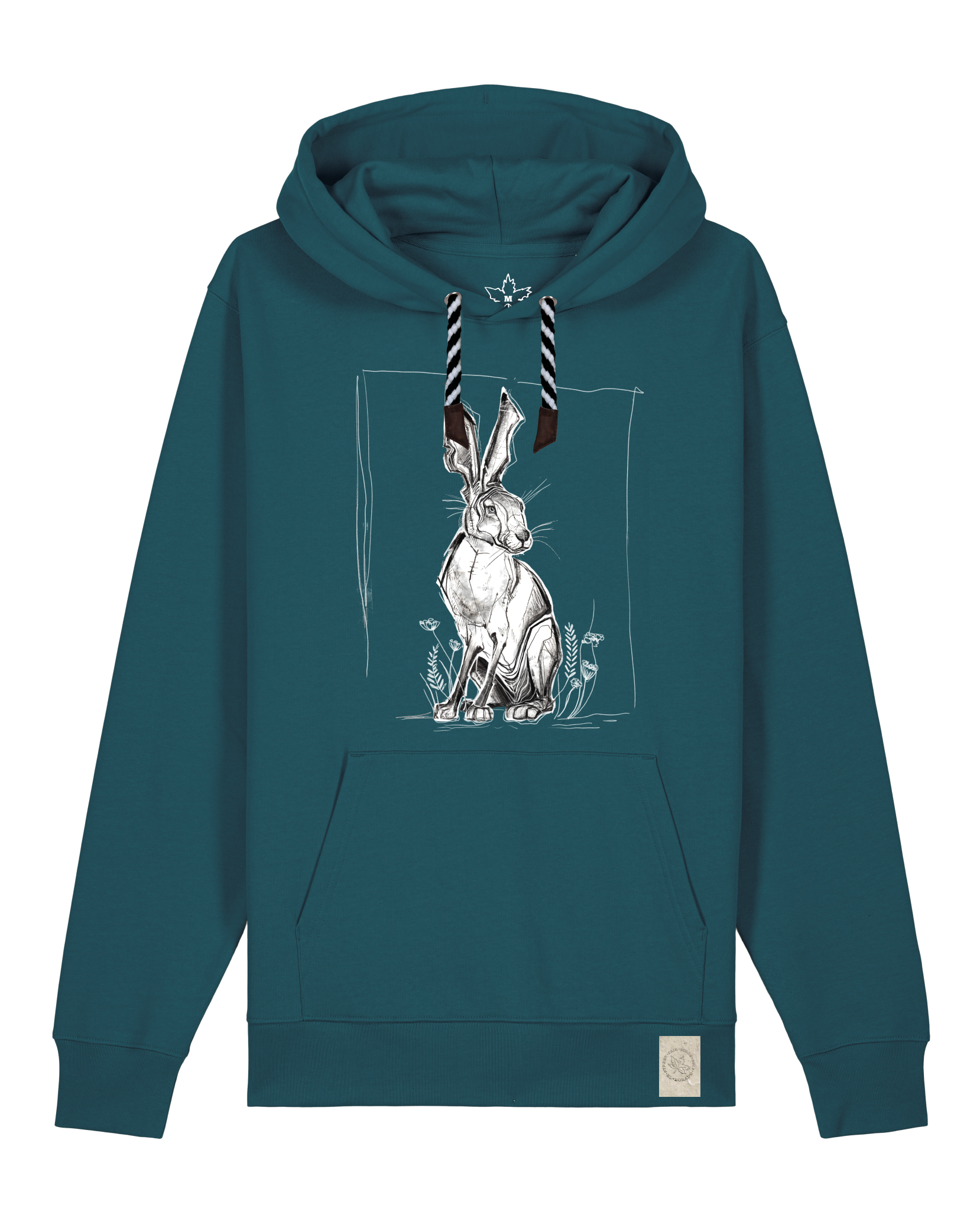 bio-unisex-medium fit-hoodie-carrot hunter-stsu177-nordmanntanne-sw kordel-front