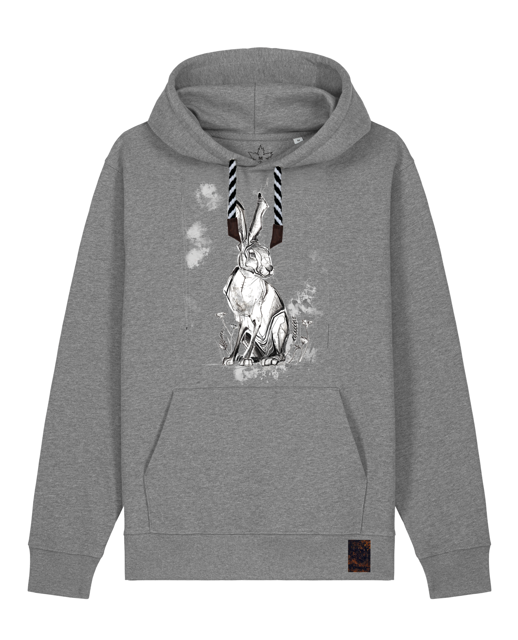 bio-unisex-medium fit-hoodie-carrot hunter-stsu177-opossum-sw kordel-front