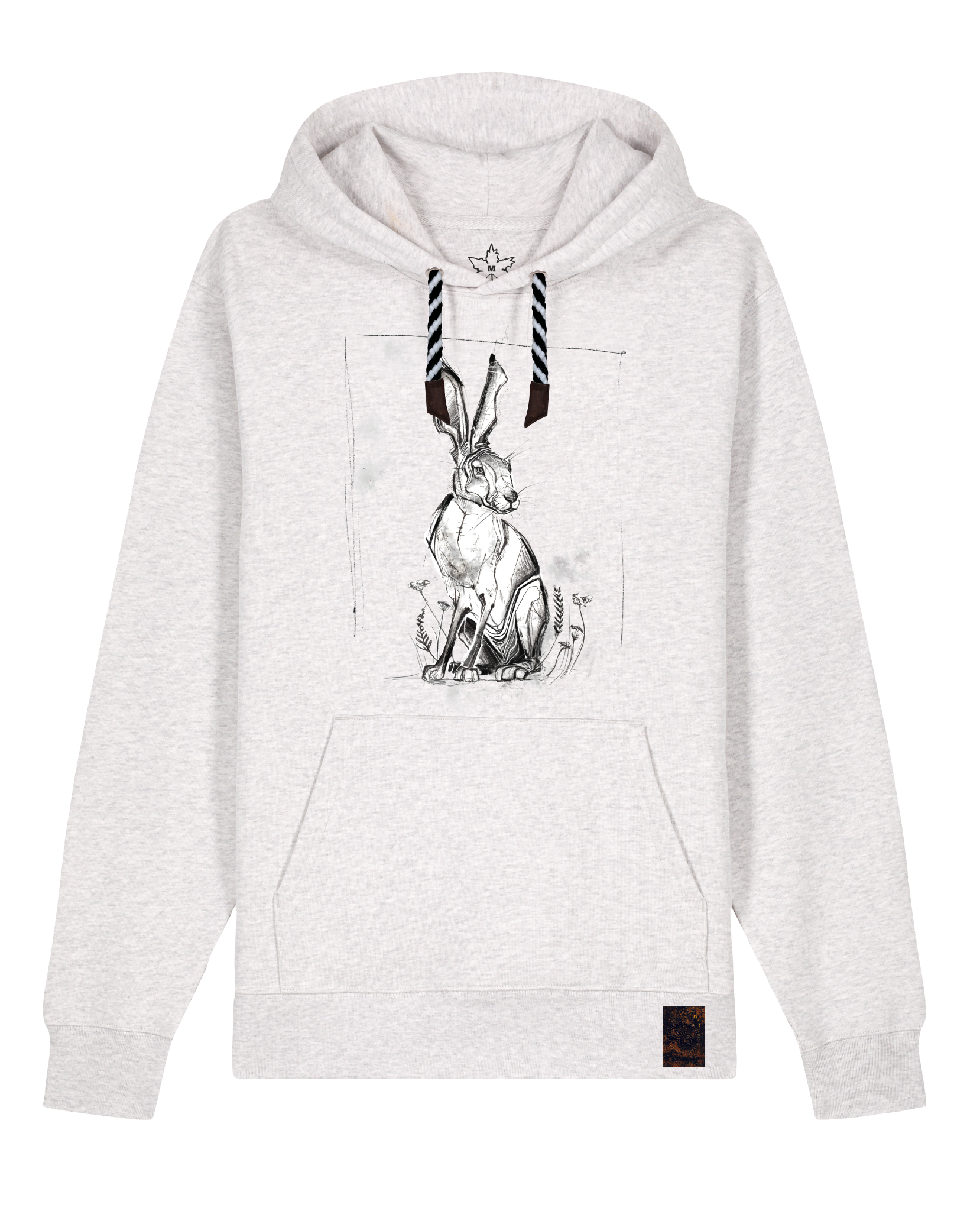 bio-unisex-medium fit-hoodie-carrot hunter-stsu177-rennmaus-sw kordel-front