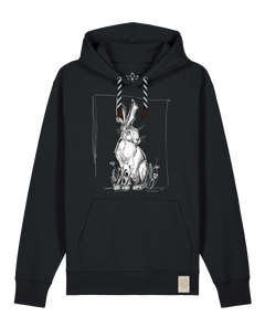 bio-unisex-medium fit-hoodie-carrot hunter-stsu177-schwarz-sw kordel-front