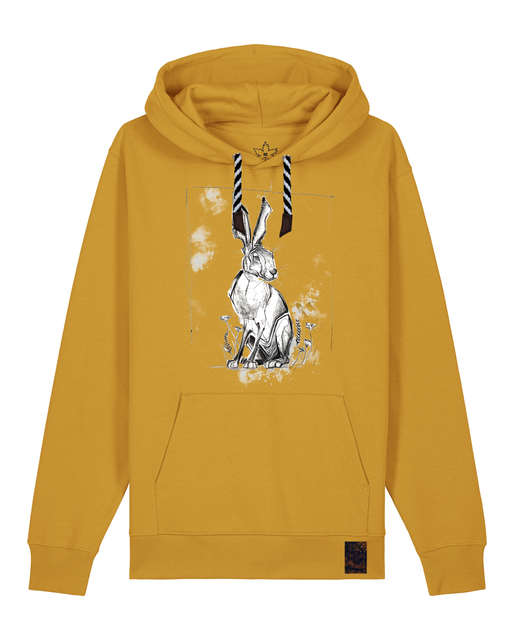 bio-unisex-medium fit-hoodie-carrot hunter-stsu177-senf-sw kordel-front