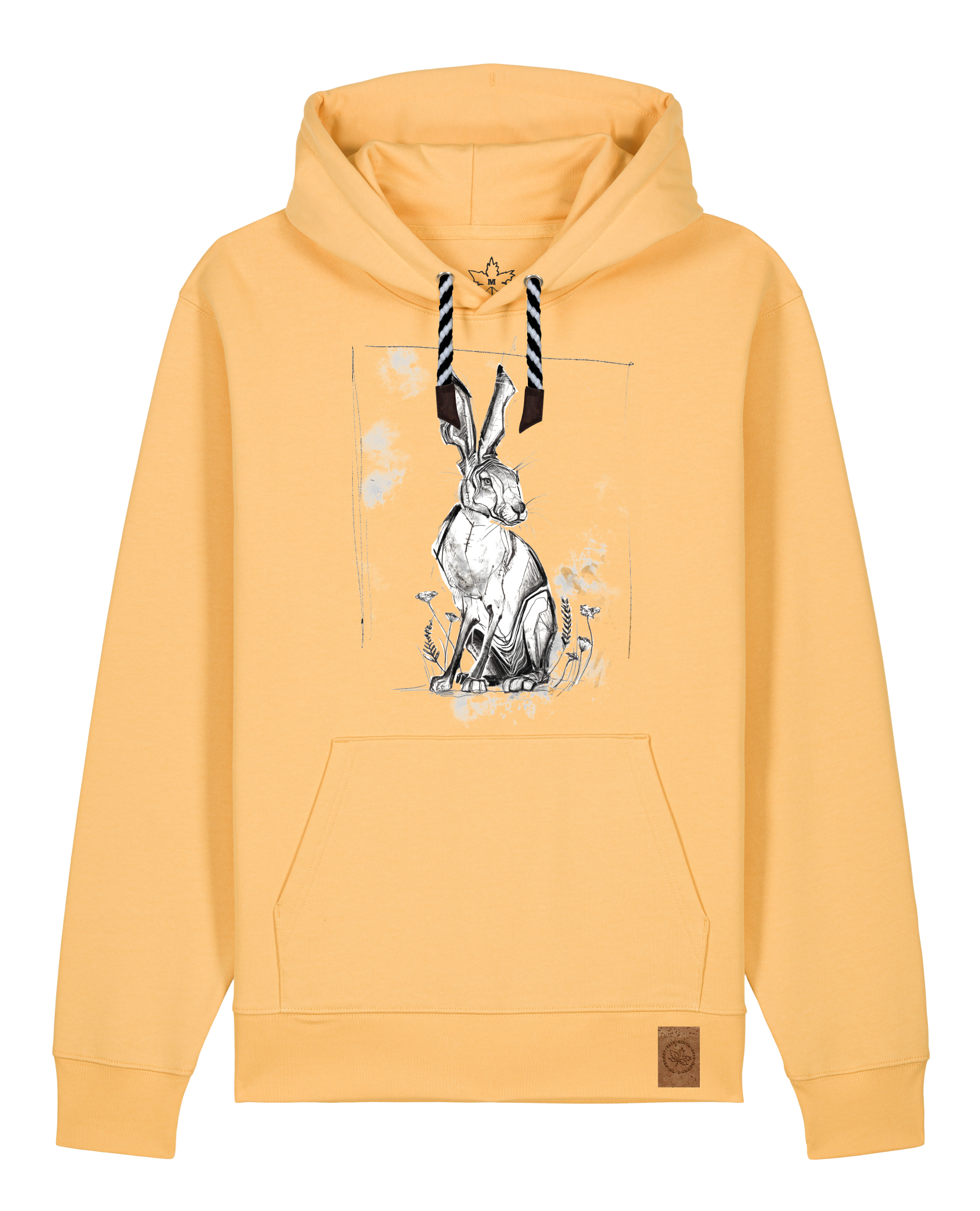 bio-unisex-medium fit-hoodie-carrot hunter-stsu177-senfkorn-sw kordel-front