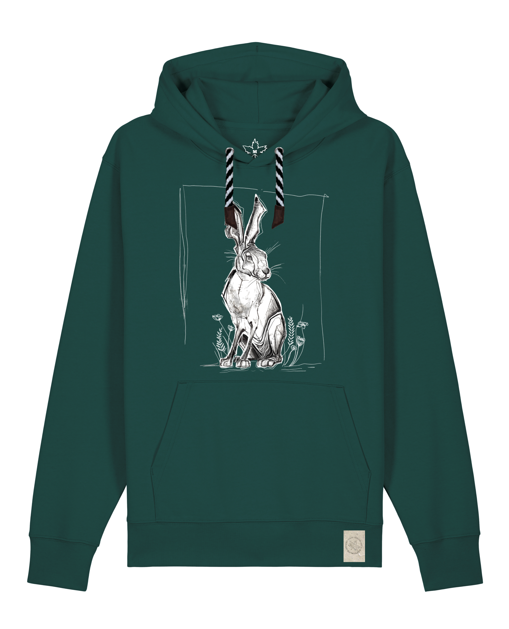 bio-unisex-medium fit-hoodie-carrot hunter-stsu177-spirulina-sw kordel-front