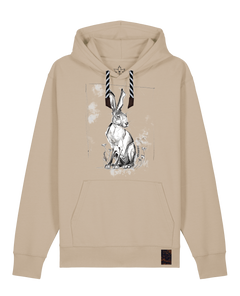 bio-unisex-medium fit-hoodie-carrot hunter-stsu177-treibsand-sw kordel-front