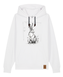 bio-unisex-medium fit-hoodie-carrot hunter-stsu177-weiß-sw kordel-front
