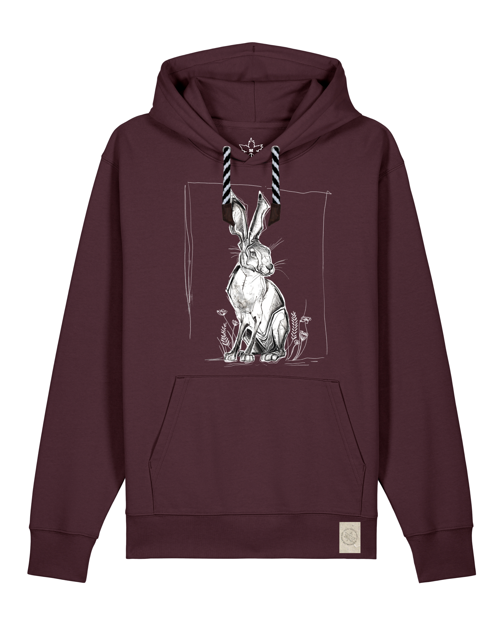 bio-unisex-medium fit-hoodie-carrot hunter-stsu177-zartbitter-sw kordel-front