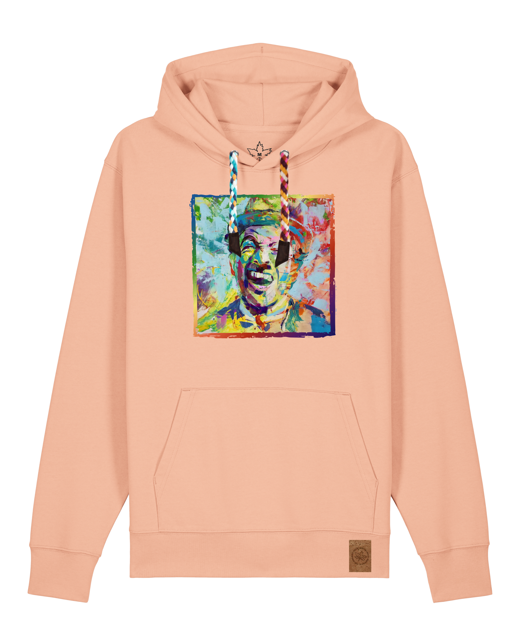 bio-unisex-medium fit-hoodie-chaplin-stsu177-agyptische keramik-bunte kordel-front