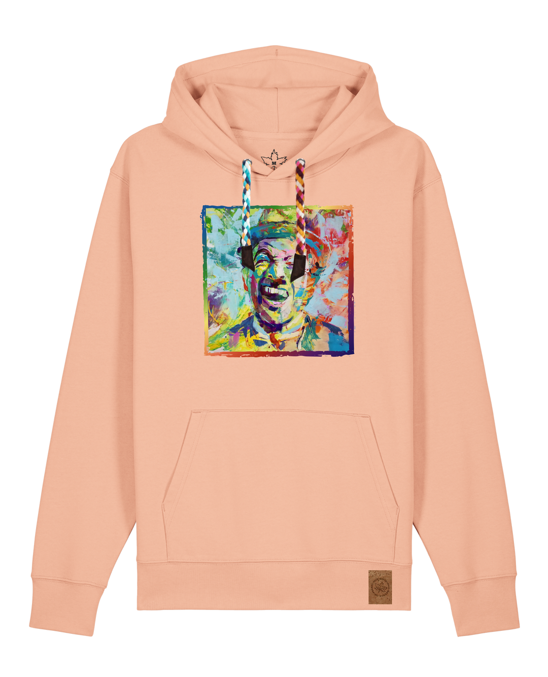 bio-unisex-medium fit-hoodie-chaplin-stsu177-agyptische keramik-bunte kordel-front