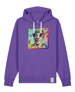 bio-unisex-medium fit-hoodie-chaplin-stsu177-blaukraut-weiße kordel-front
