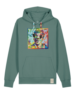 bio-unisex-medium fit-hoodie-chaplin-stsu177-blautanne-bunte kordel-front