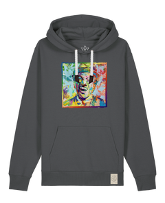 bio-unisex-medium fit-hoodie-chaplin-stsu177-eisen-weiße kordel-front
