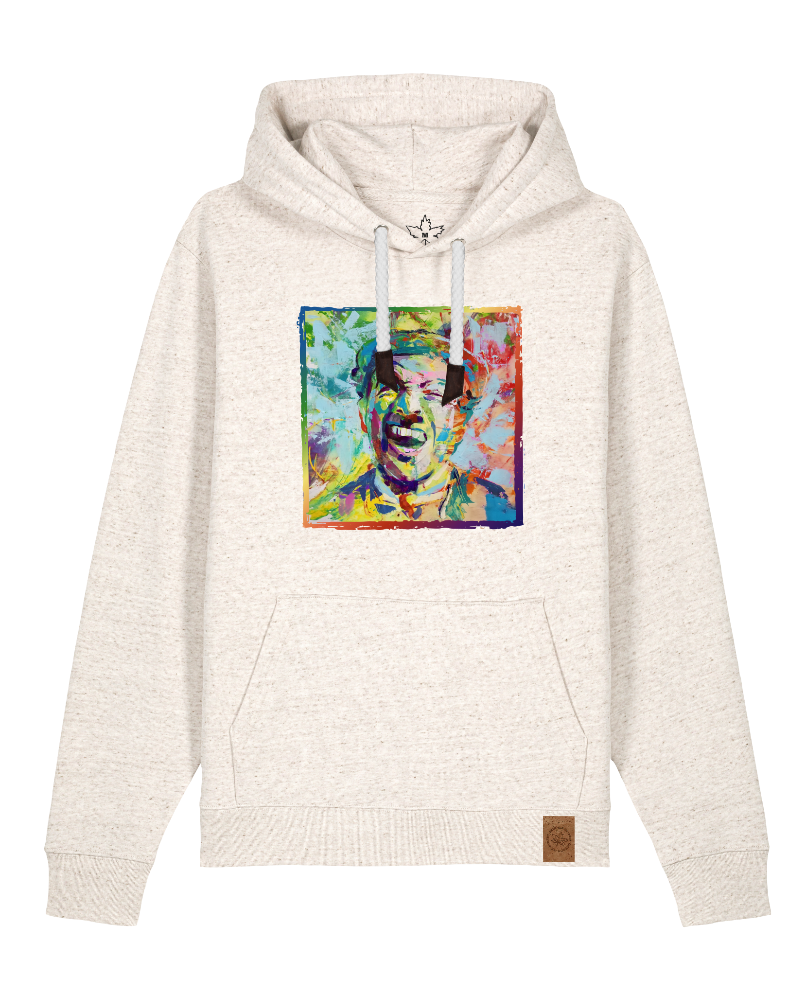 bio-unisex-medium fit-hoodie-chaplin-stsu177-elbsandstein-weiße kordel-front