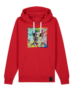 bio-unisex-medium fit-hoodie-chaplin-stsu177-erdbeere-weiße kordel-front