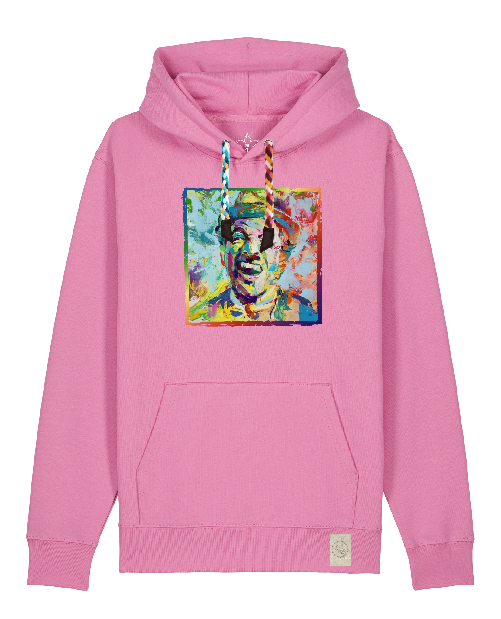 bio-unisex-medium fit-hoodie-chaplin-stsu177-kaugummi-bunte kordel-front