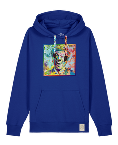 bio-unisex-medium fit-hoodie-chaplin-stsu177-kornblume-bunte kordel-front