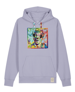 bio-unisex-medium fit-hoodie-chaplin-stsu177-lavender-bunte kordel-front