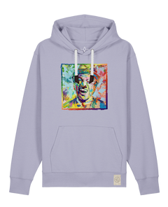 bio-unisex-medium fit-hoodie-chaplin-stsu177-lavender-weiße kordel-front